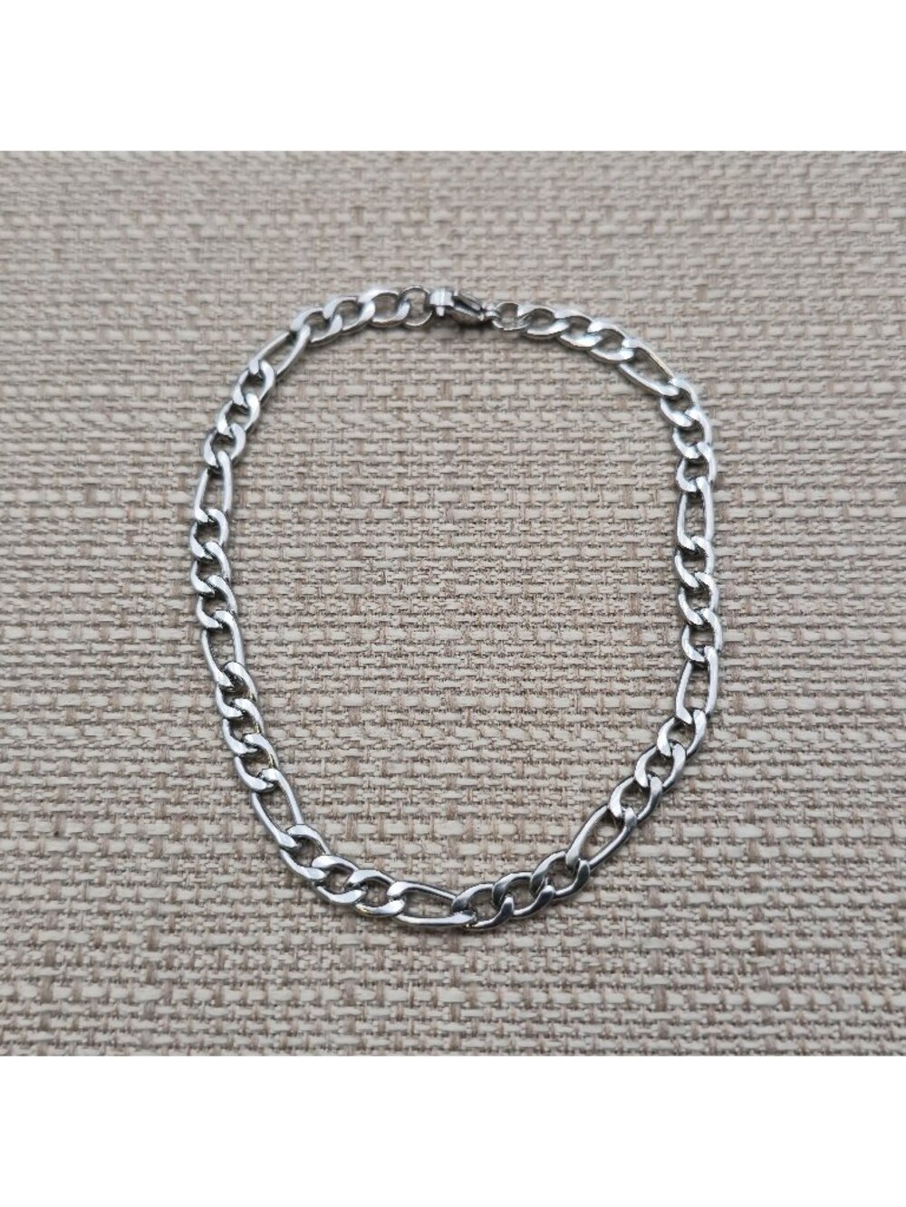9 Inch Figaro Link Chain Heavy Unisex Statement Bracelet A8865